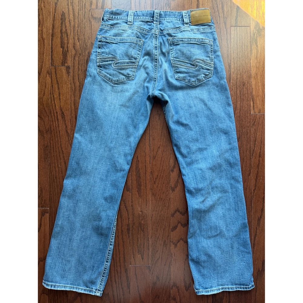 Silver Jeans Co Mens Light Wash Straight Leg Denim Jeans Blue Fade 33x31 - Picture 2 of 12